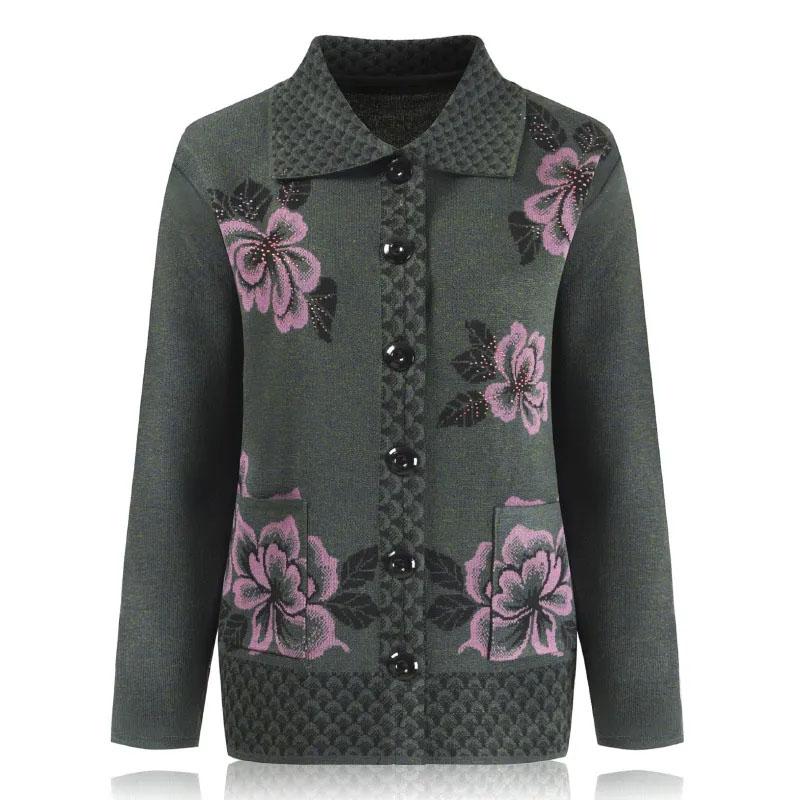 

Весенне-осенний свитер, женский кардиган, вязаная куртка с лацканами, универсальная тонкая удобная куртка-кардиган XL темно-зеленого