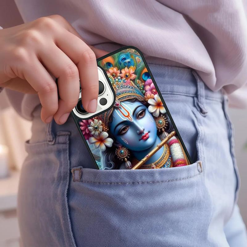Indian God Lord Krishna Phone Case For IPhone 18 17 Air 15 16e 14 13 Pro Max Coque 12 11 Pro Max PLUS cover