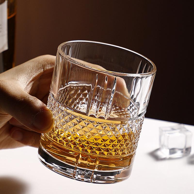 Coffee Cups Transparent Diamond Painting Wine Glass Juice Milk Tea Household Whiskey Cocktail Drinking Glass Drinkware for Party