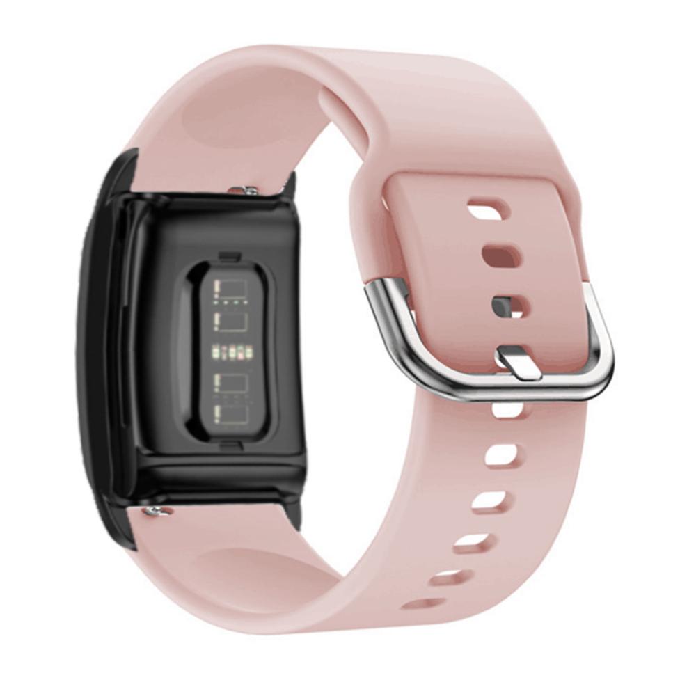 

For WHOOP 4.0 Fitness Tracker Silicone Band Replacement Wrist Strap with Protective Case Pink