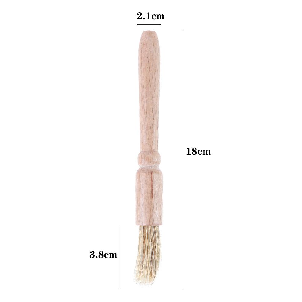 Natural Wooden Handle Cleaning Tool Espresso Cleaner Coffee Grinder Brush Pastry Brush