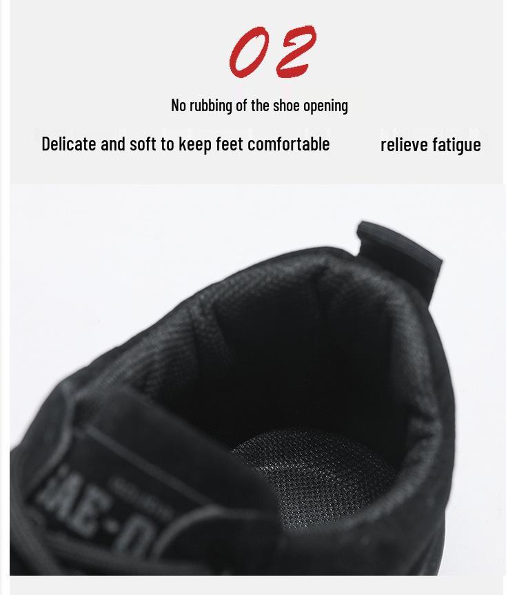 Men's Breathable Summer Work Shoes - Non-Slip Casual Sneakers for Construction Sites