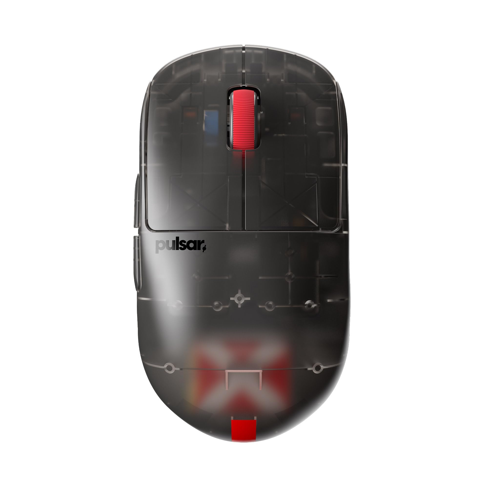 

Pulsar Gaming Gears X2H Clear Black Wireless Gaming 26000 Optical PAW3395 Mouse, Ultra-Lightweight 54g, Ambidextrous, 2.4GHz, 1ms, DPI, Sensor,