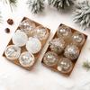 8cm/6PCS Premium Transparent Painted Christmas Balls Set - Handcrafted Ornaments For Elegant Holiday Decor