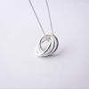 Personality Popular Fashion Temperament 925 Sterling Silver Jewelry Tricyclic Love Simple Clavicle Chain Pendant Necklaces XL129