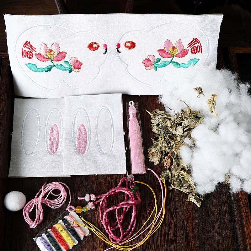 Handmade Embroidery DIY Kit Mid-Autumn Festival Sachet Lotus Rabbit Pomegranate Rabbit Dragon Boat Festival Zodiac Year Gift Pendant