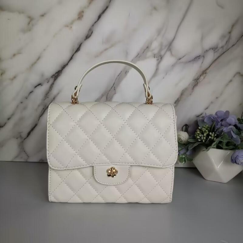 Neue Mode Damen Umhängetaschen Klein Duftender Wind Mini Kleine Nische Rautengitter Kettentasche Freizeit Vielseitige Umhängetaschen