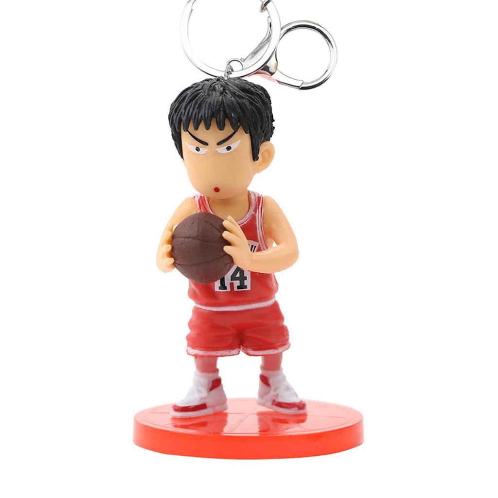 [Mprocen] Slam Dunk Keychain Set of 5 Slam Dunk Rukawa Kaede Mitsui Hisashi Miyagi Ryota Akagi Takenori Sakuragi Hanamichi Keychain Pendant Cute Bag