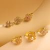 Four‑Leaf Clover Love Rotating Open Ring Adjustable Anti‑Fade Light Luxury Niche High‑End Jewelry