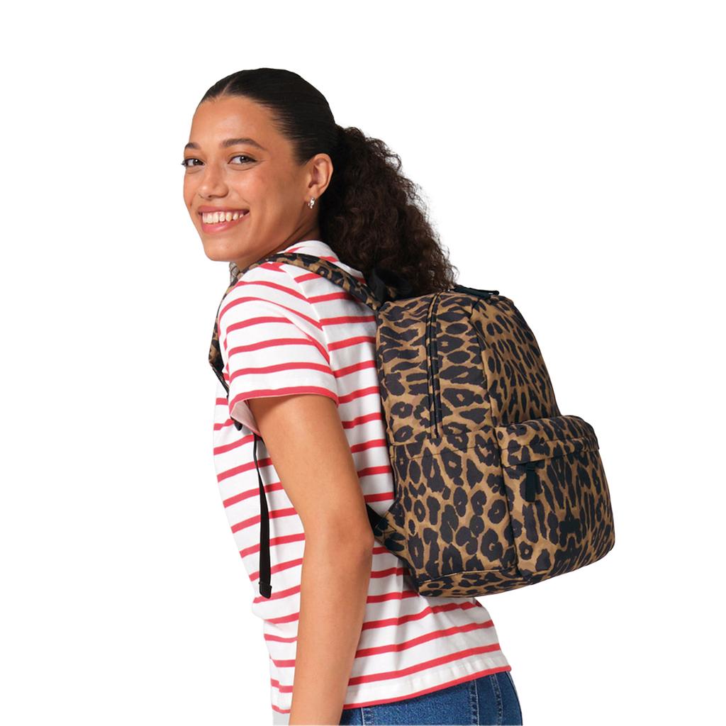 BagBase Leopard Print Mini Backpack