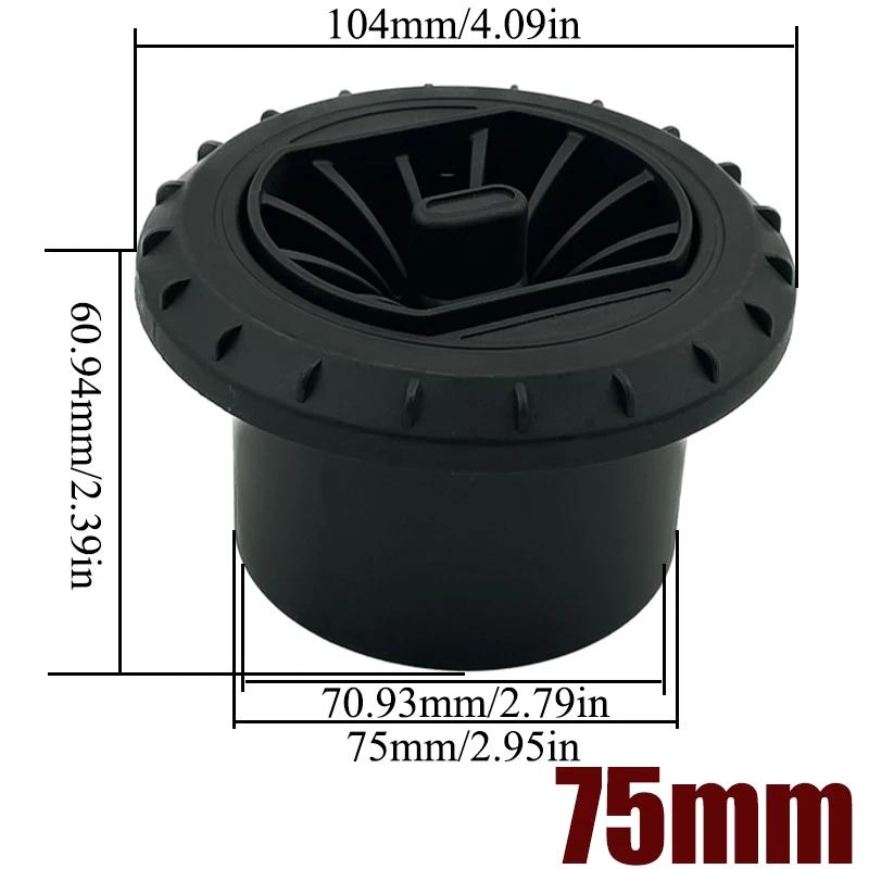 2X 60mm 75mm 90mm Warm Air Vent Outlet Rotatable Air Diesel Heater Conditioner For Car Truck VAN Camper Pipe Outlet Connector