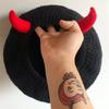 New Handmade Crocheted Striped Cat Ear Star Hat, Fashionable and Personalized Adult Hat