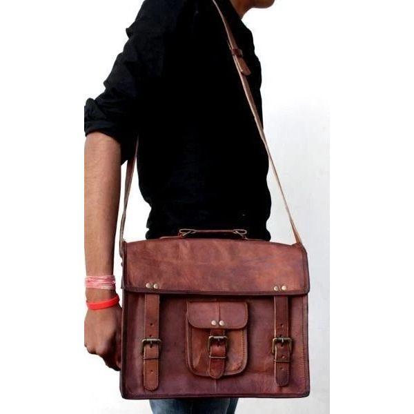 Neue Herren Tasche Leder Schulter Umhängetasche Aktentasche Laptoptasche Handtasche