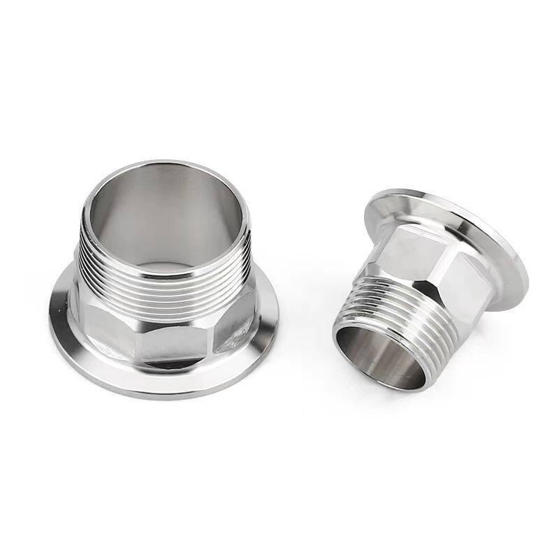 SS304 Sanitary Stainless Steel NPT Quick Connect Clamp with Threaded Chuck Joint