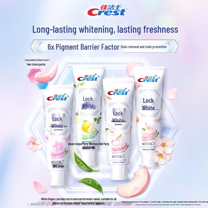 Crest Oral Care Bundle: 7-Effect Toothbrush & Peach Toothpaste