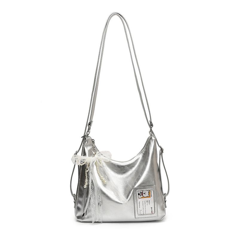 Niche Design Trend High-End сумка через плечо для женщин Простой универсальный рюкзак серебряный