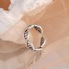 Yintai Fei Retro Mori Style DNA Helix Wave Ring - Trendy Japanese Korean Open Hand Jewelry