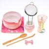8PCS Matcha Tea Set Pink Gradient Japanese Style Complete Matcha Bowl Kit Perfect Gift for Wedding Housewarming