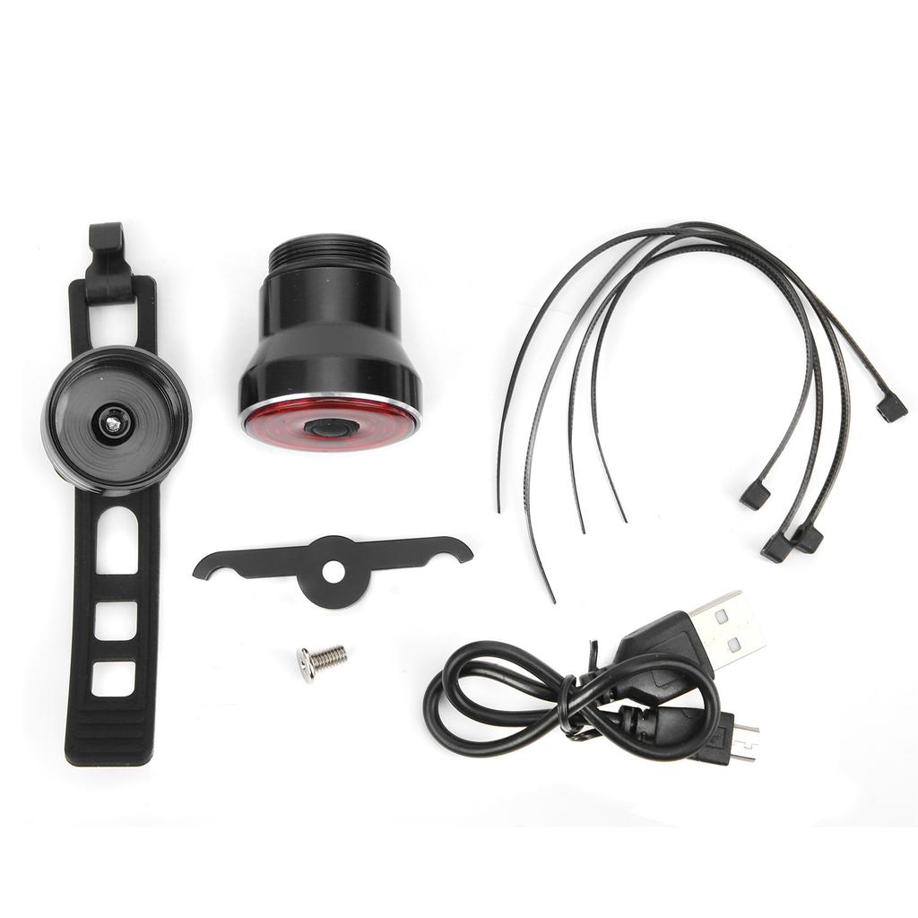 ZTTO Fahrradbremslicht Wasserdichtes LED-Rücklicht USB-wiederaufladbar Radsport-Rücklicht Schwarz