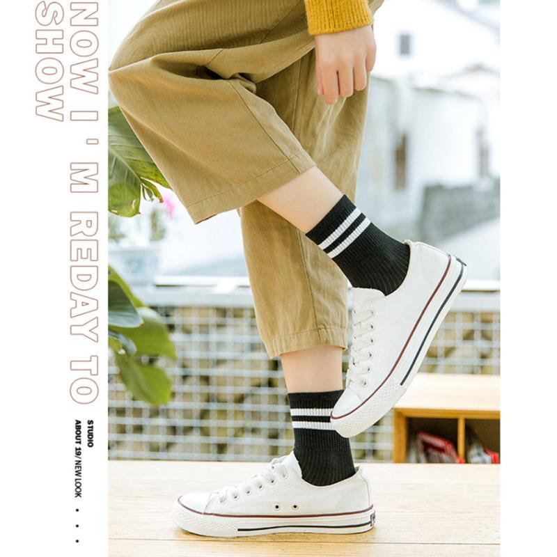 1 Pair Of Cotton Gym  Socks Sports Classic Striped Tube Socks College Style Outdoor Socks