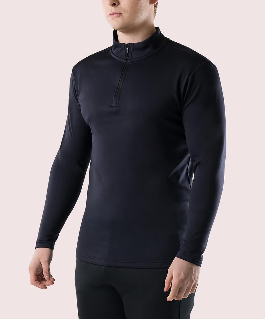 ARMEDES [2Pack] Men'S Functional Turtleneck Zip-Up Long Sleeve Fleece-Lined Top Ar-31 (3 Colors)