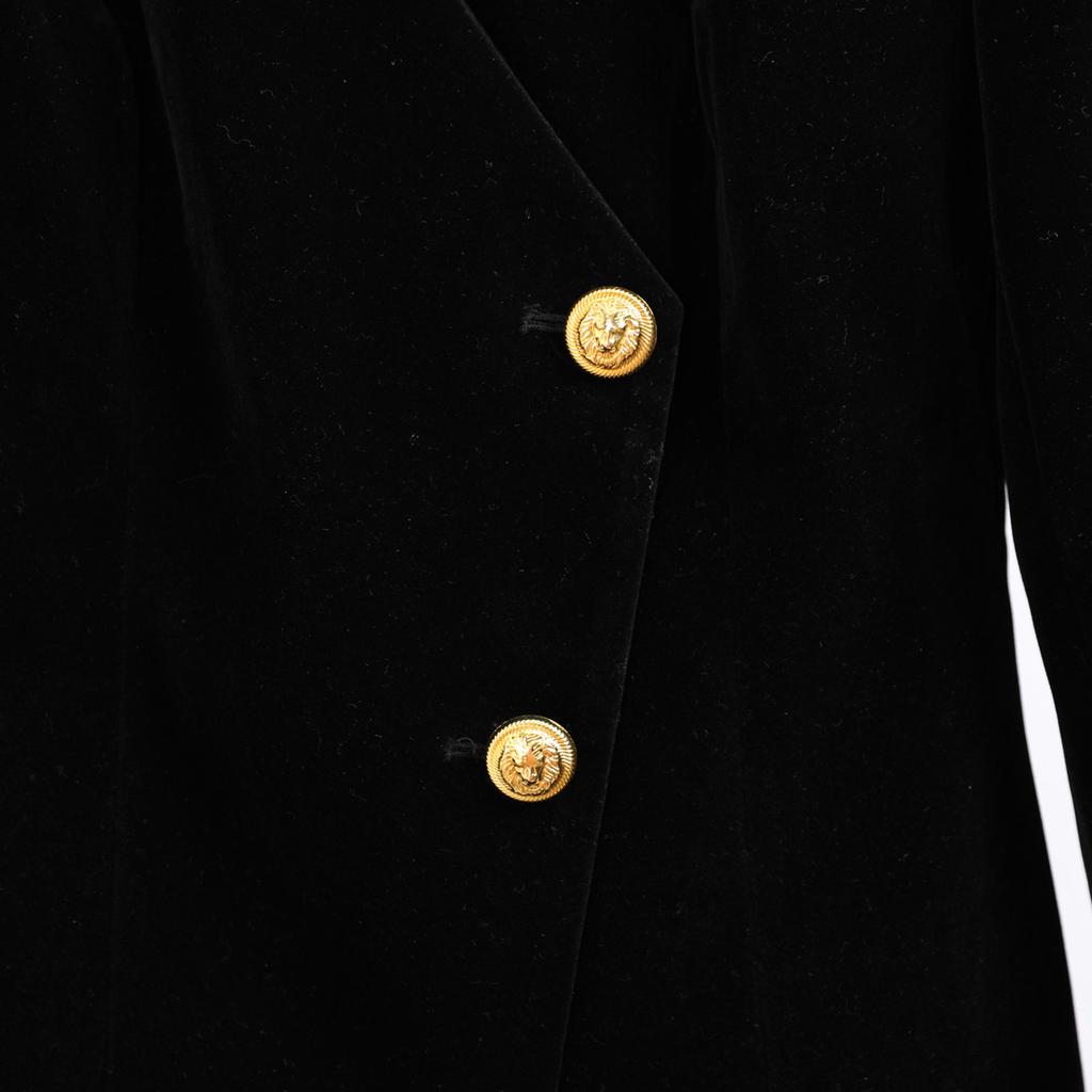 Cross-border New Year Button-up Jacket, Suit Dress, Long-sleeve Velvet Dress for Women