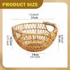 Woven Round Fruit Basket Bowl Display Dish Organizer Imitation Rattan Food Serving Tray for
