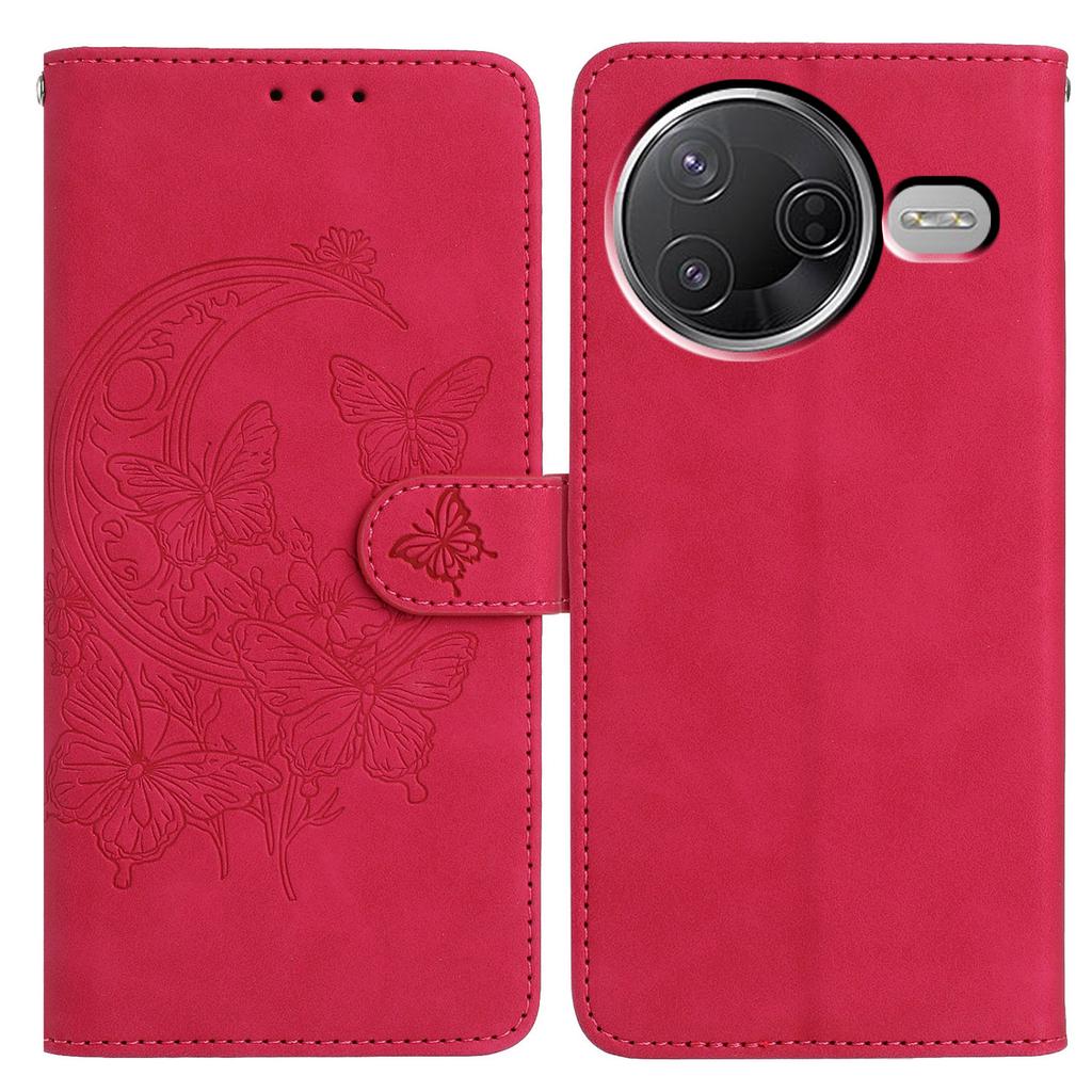 PU Leather Case For Xiaomi Poco F7 Pro 5G/F7 Ultra 5G/Redmi K80 Pro 5G/K80 5G Butterfly Flower Imprinted Wallet Stand Phone Cover