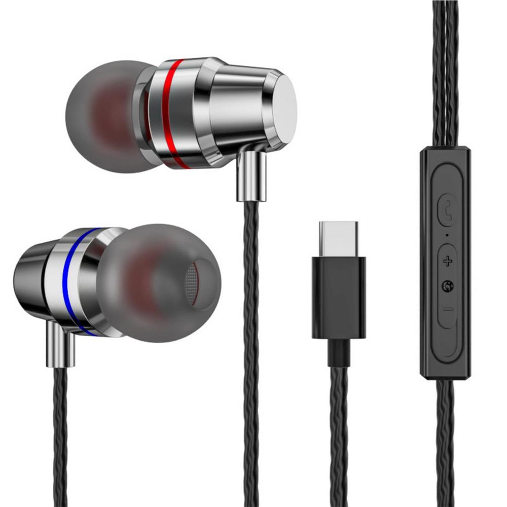 Type C Headphone ForXiaomi 11T 10T Redmi Note 9 10 Pro Earphone With Microphone Wired SportHeadsets