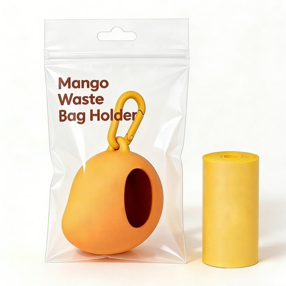 Mango Shape Waste Bag Dispenser Plastic Garbage Bags Holder New Dog Poop Bags for Walking