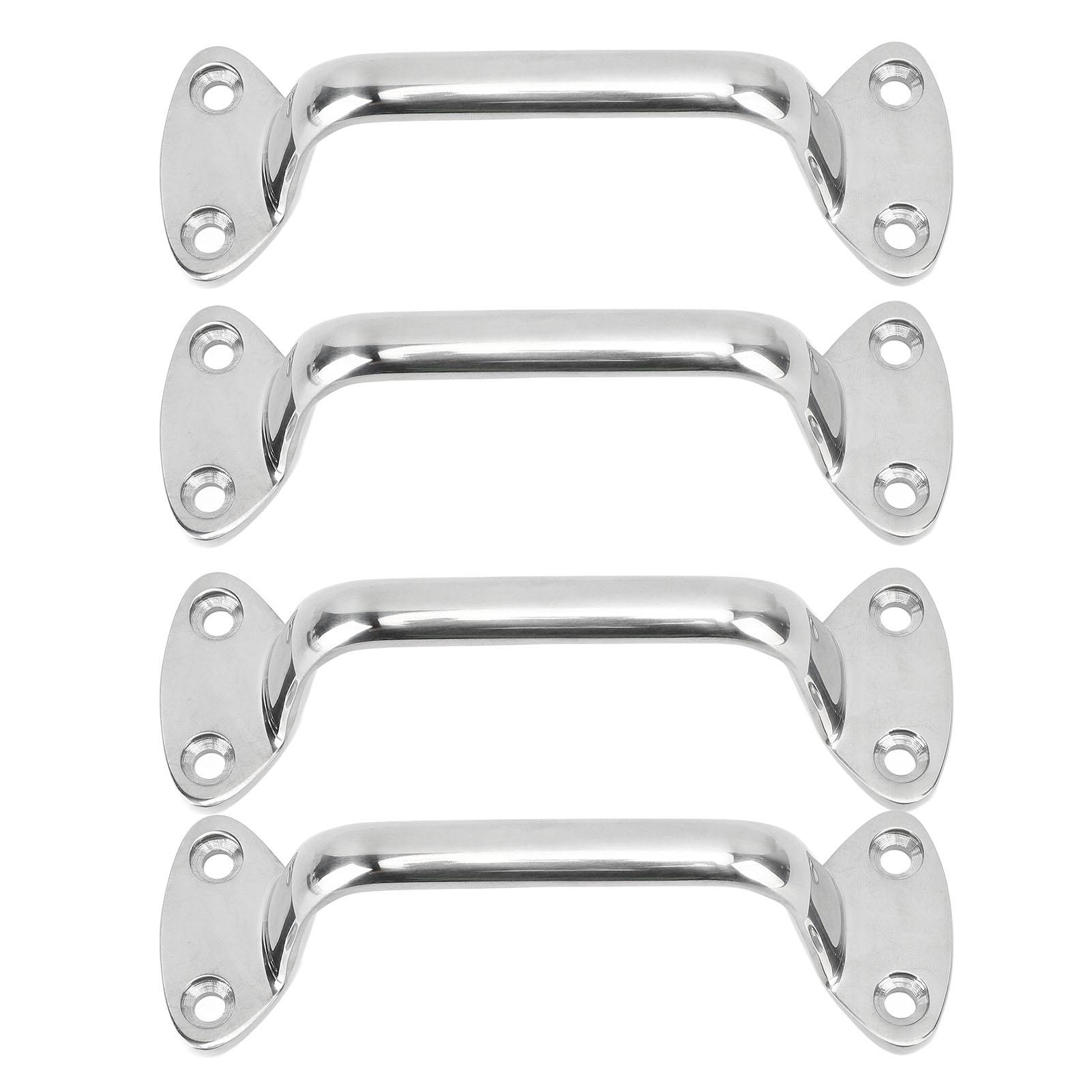 

Boat Door Grab Handle 316 Stainless Steel Marine Large Cleat Door Grab Handle Handrail for Yachts Inflatable Yachts