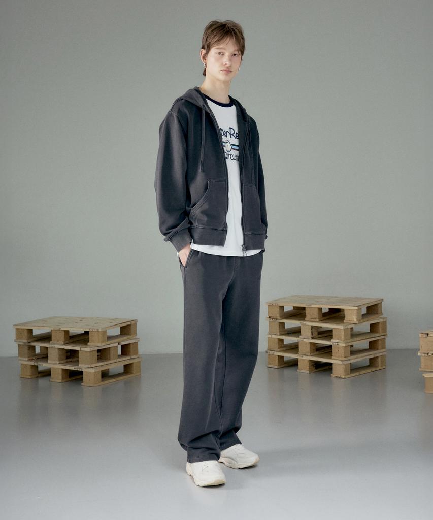 HYPERREET Unisex Pigment Wide Sweatpants [Charcoal]_Hg1Tp114