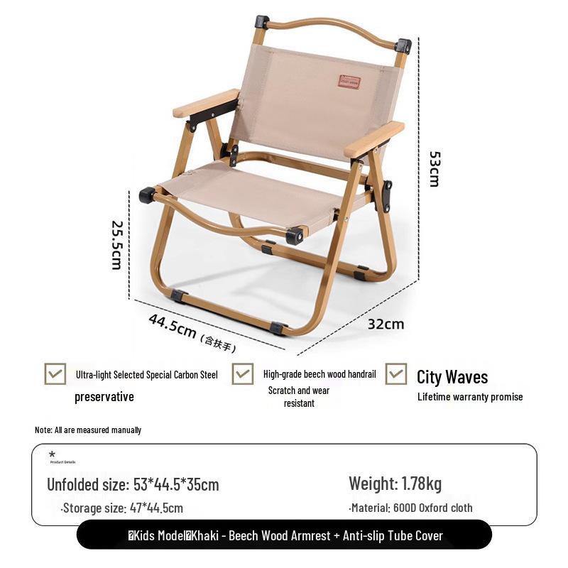 Kermit Outdoor Folding Chair Set: Portable Leisure Fishing & Camping Chair with Table