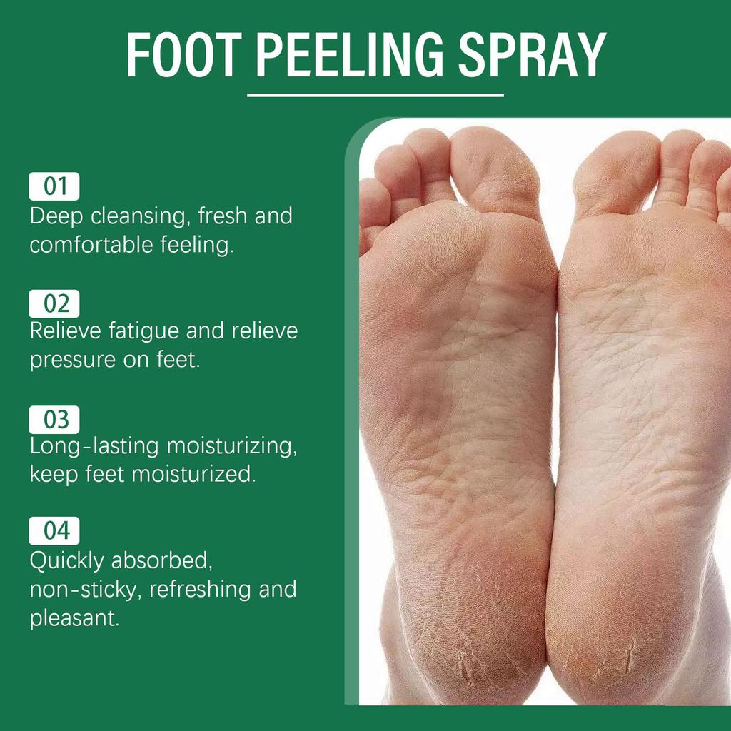 Foot Exfoliating Spray 30ml, Removes Dead Skin, Moisturizes, Softens Calluses, Smoothes Skin, Foot Care Spray
