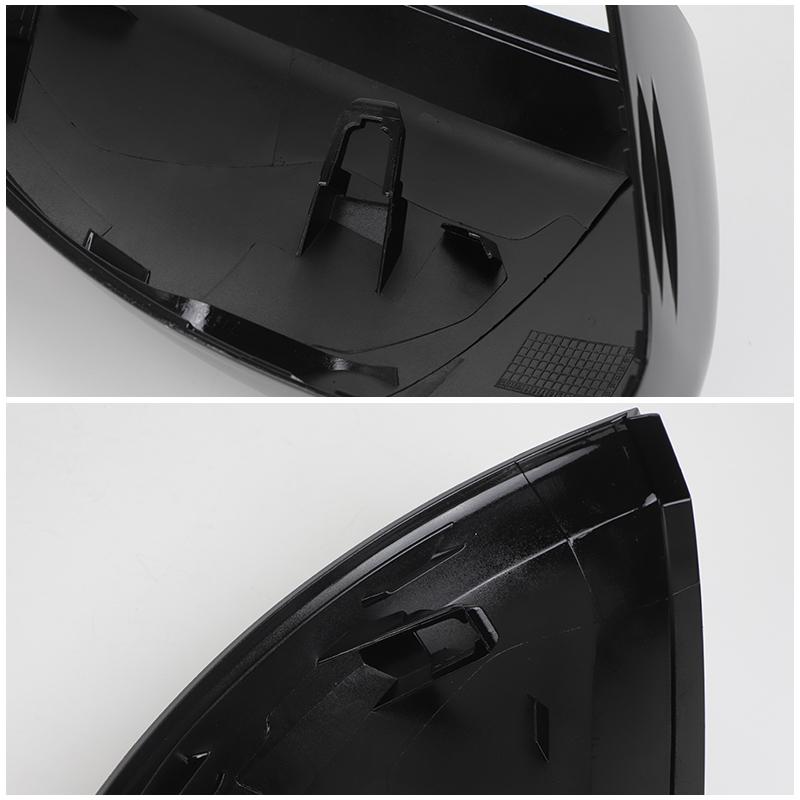Gloss Black/White Car Door Wing Mirror Cover Cap For VW Tiguan 2017 2018 Tayron Car Accessories