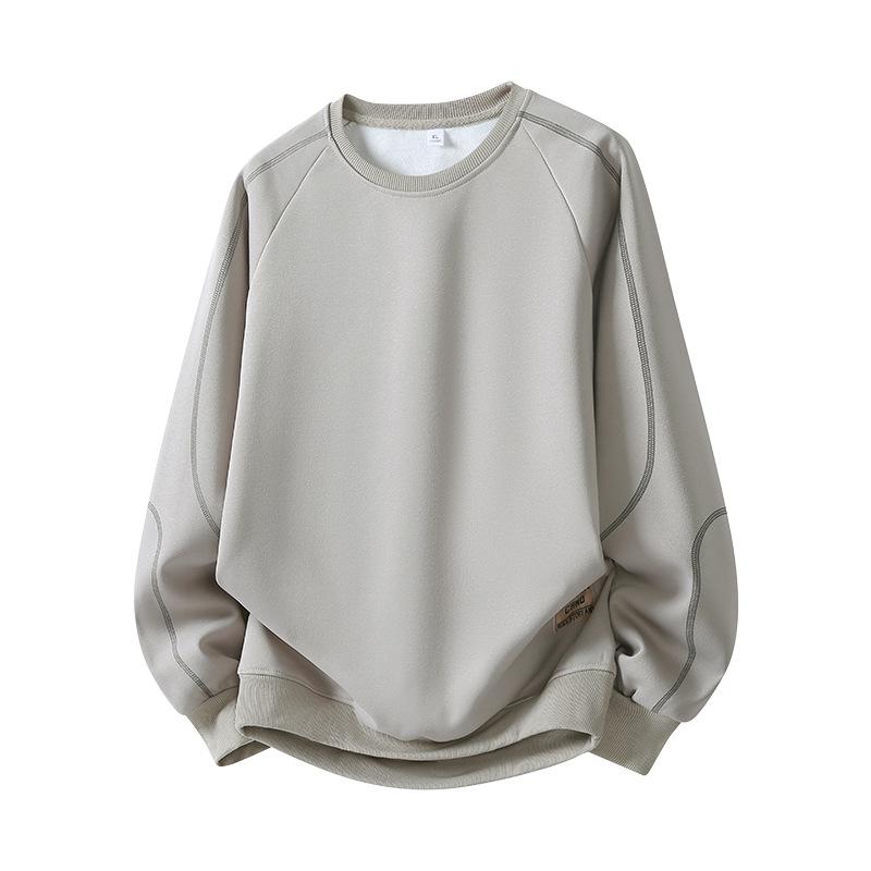 Men s Plus-Size Embroidered Fleece-Lined Sweatshirt, Autumn/Winter Casual Warmth XL