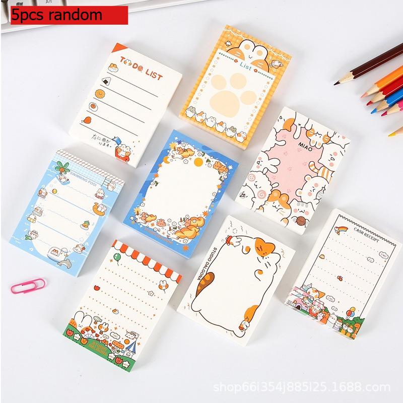 Super Cute Rabbit Little Gift White Notebook Wholesale Creative Internet Celebrity Girl Heart Memo Pad Kawai Stationery Lovely