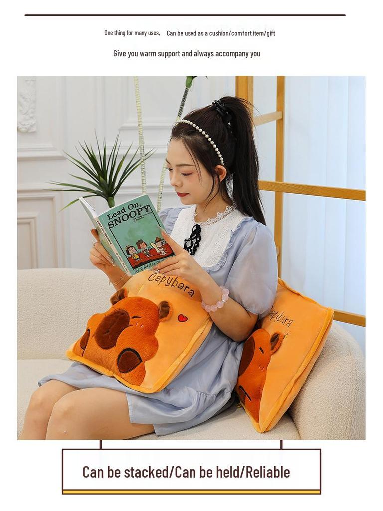 3D Pop-up Capybara Blanket & Pillow: Multi-functional Plush Sofa Throw for Office or Home