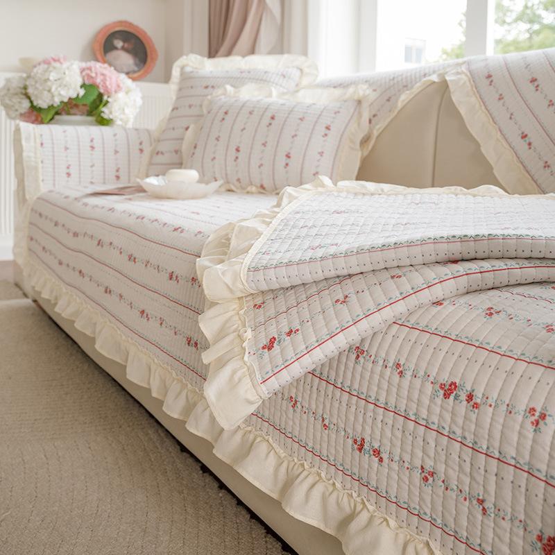 

Крем Ветроподушка для дивана Универсальная для всех сезонов Новая цельная подушка для сиденья Прямой ряд Фиксированный Нескользящий Чехол для дивана Ткань Полотенце 70*70cm