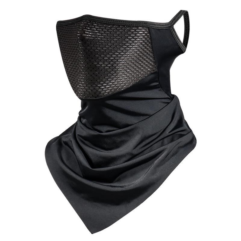 Summer Men Mask Full Face Two-Wheeler Neckerchief Biking Bandana UV Protection Mask Breathable Ice Silk Outdoor Suspending Ear Sc Practical Use