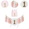 First Birthday Party Decorations High Chair Banner and Crown Hat Decorative Themed Supplies