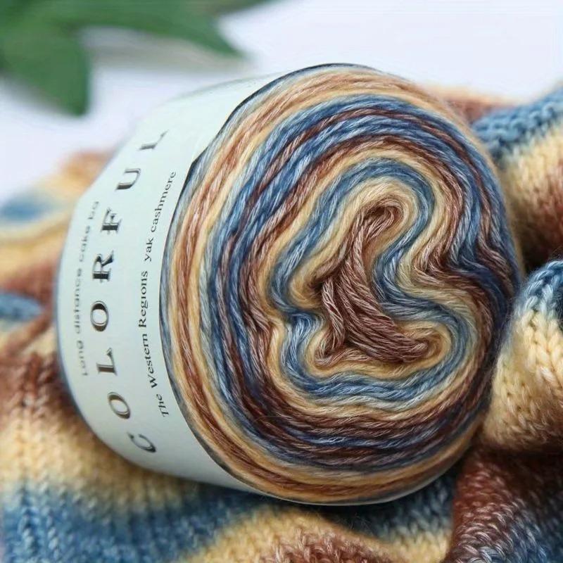 3pcs Ombre Yarn Bundle Chunky Cotton for Knitting & Crochet Thick Gradient Blanket Yarn Kit Total 300g DIY Assortment