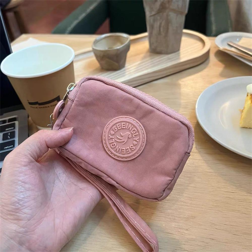 Large Capacity Men Cloth Wallet With Lanyard Nylon Phone Bag Korean Style Simple Money Bag Unisex