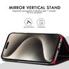 Luxury Plating Mirror Phone Case For iPhone 15 14 13 12 11 Pro Max X XR XS Max 7 8 15 Plus Shockproof Phone Bumper Flip Book Cover