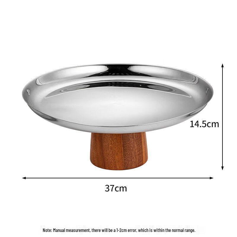 Elegant Stainless Steel Pedestal Serving Bowl for Snacks and Fruits