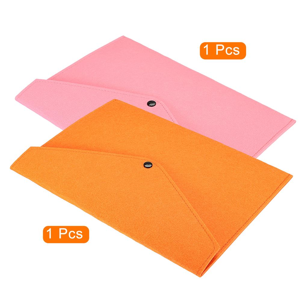 2Pcs Simple A4 Big Capacity Document Bag Felt File Bag Business Briefcase File Folder Filing Products Storage Pouch Organizer