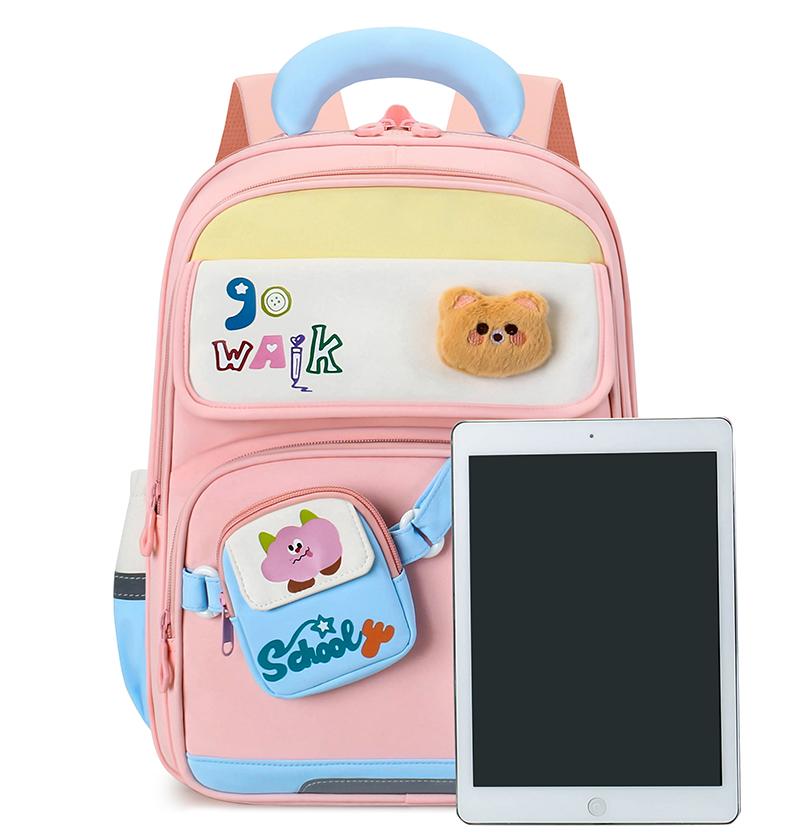 Schoolbag for Primary School Students Grade One and Two Cartoon Color-Matching Backpack for Boys and Girls Children Backpack