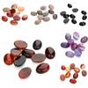 10pcs/Lot Oval Agate Ring Face Natural Multicolor Agate Stone Smooth Loose Beads for Jewelry Making DIY Ring Accessories