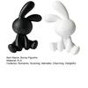1 Pair Bunny Figurine 3D Printed Cute Black And White Rabbit Decoration for Office Desktop Bedroom Car Dashboard Home Decor