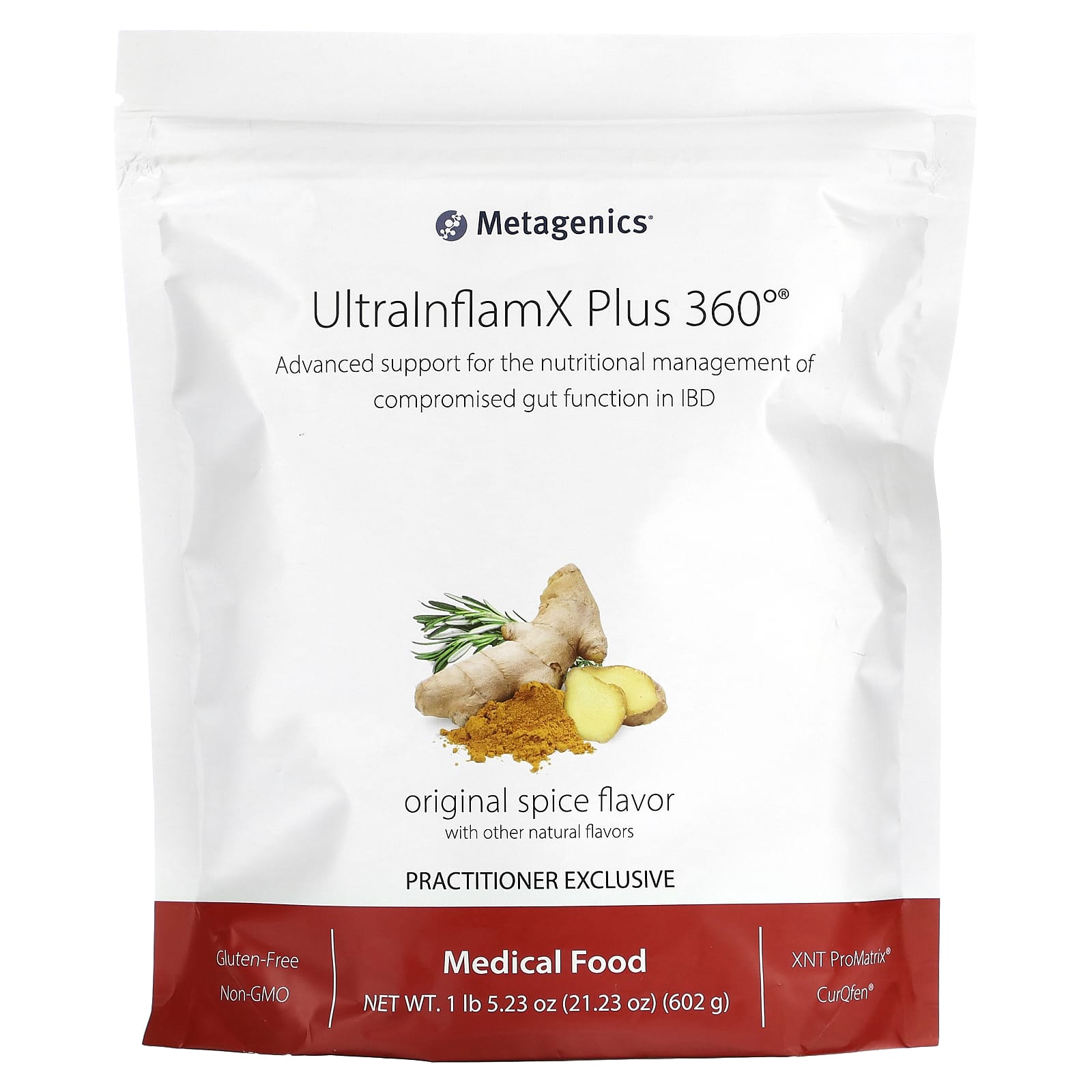 

Ultrainflamx Plus 360°, Medical Food, Original Spice, 602G (21.23Oz)